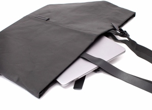 Cote & Ciel Amu Coated Canvas Tote Bag - Black | Garmentory