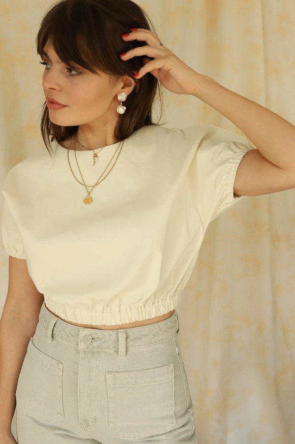 Line & Dot Everson Crop Top - Off White Line & Dot Everson Crop Top - Off White