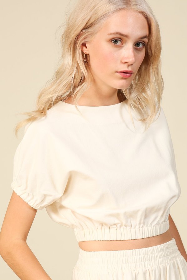 Line & Dot Everson Crop Top - Off White Line & Dot Everson Crop Top - Off White