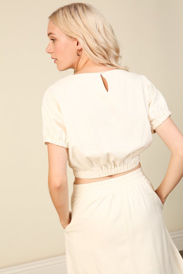 Line & Dot Everson Crop Top - Off White Line & Dot Everson Crop Top - Off White