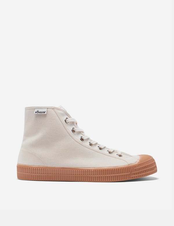 Novesta Star Canvas Dribble Hi Sneakers - Beige/Gum Novesta Star Canvas Dribble Hi Sneakers - Beige/Gum