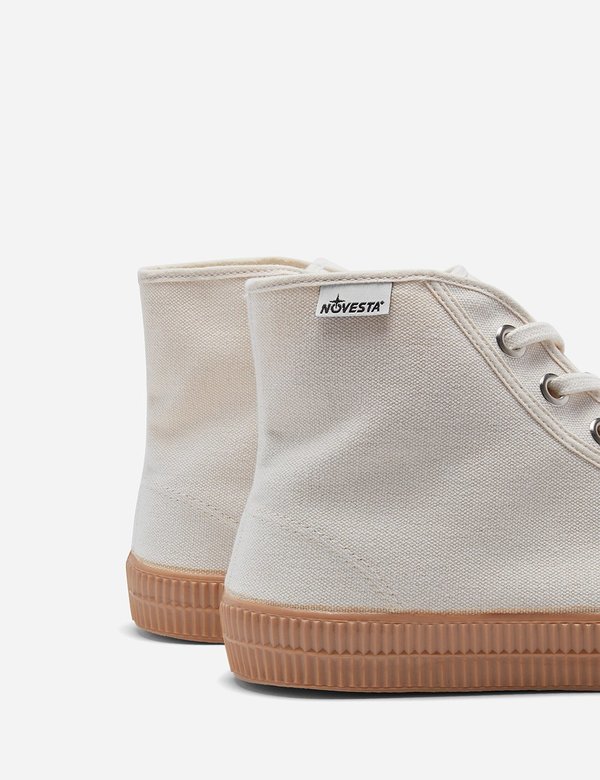 Novesta Star Canvas Dribble Hi Sneakers - Beige/Gum Novesta Star Canvas Dribble Hi Sneakers - Beige/Gum