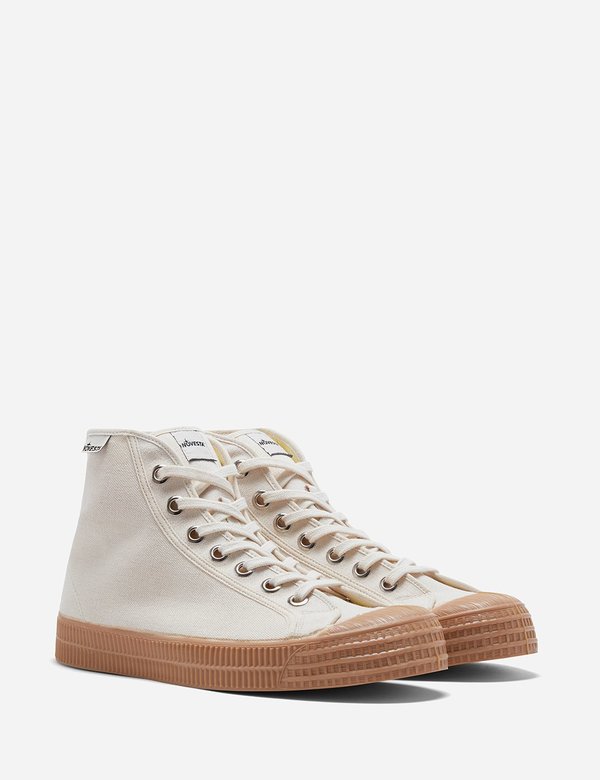 Novesta Star Canvas Dribble Hi Sneakers - Beige/Gum Novesta Star Canvas Dribble Hi Sneakers - Beige/Gum