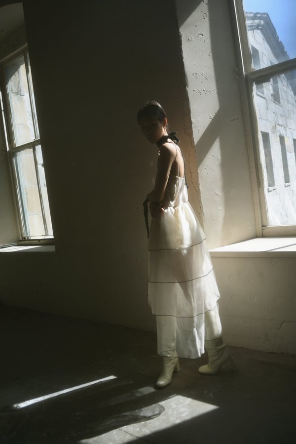 Kamperett LAURENCE TIERED SILK ORGANZA MIDI DRESS Kamperett LAURENCE TIERED SILK ORGANZA MIDI DRESS