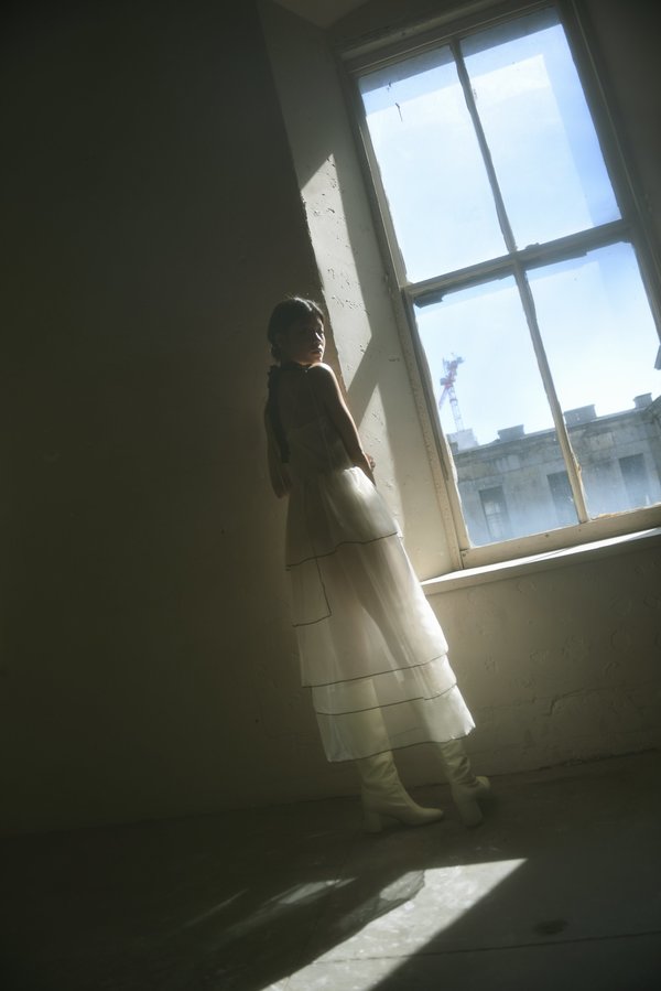Kamperett LAURENCE TIERED SILK ORGANZA MIDI DRESS Kamperett LAURENCE TIERED SILK ORGANZA MIDI DRESS