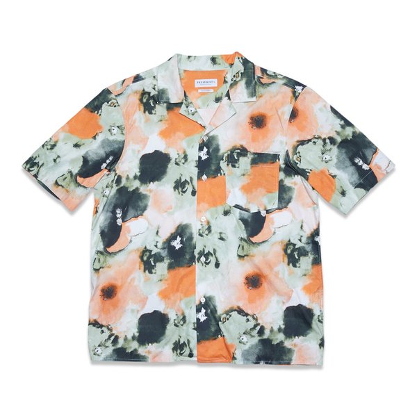 PRESIDENTS SHIRT RANGI S/S PSYCHO FLOWER POPLIN - ORANGE PRESIDENTS SHIRT RANGI S/S PSYCHO FLOWER POPLIN - ORANGE