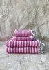 Cuttalossa & Co. Towel Bundle - Retro Stripe Pink ( 2 body + 2 hand/hair) - Thumbnail 1