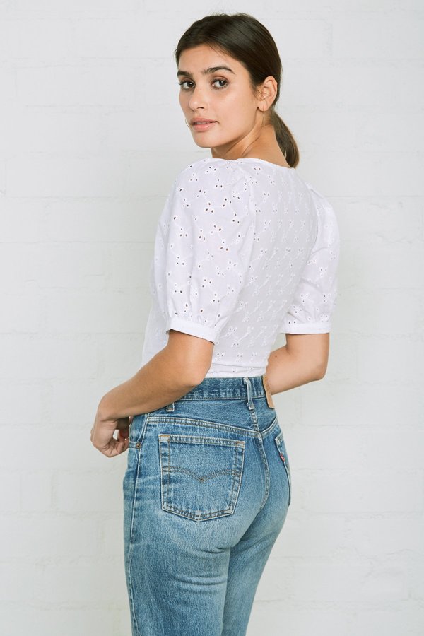 Rachel Pally Eyelet Kimmie Top - white Rachel Pally Eyelet Kimmie Top - white