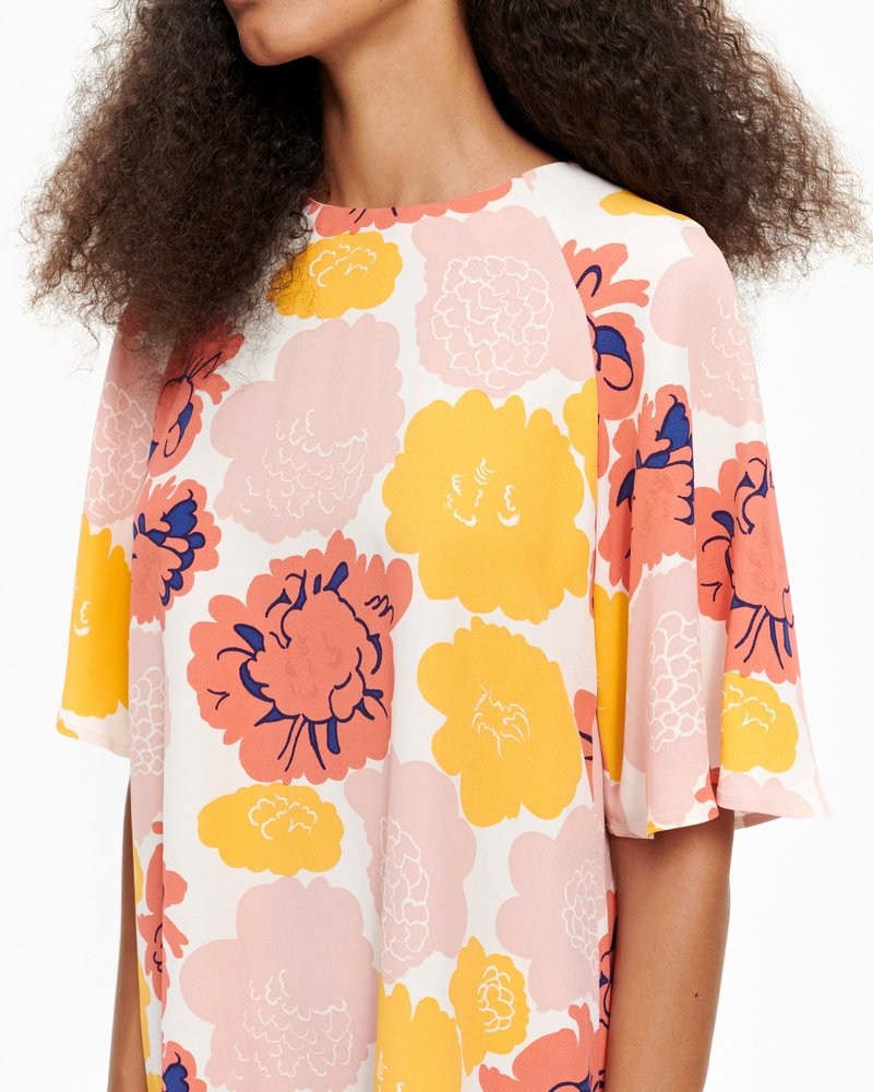 Marimekko Varista Pieni Pioni Dress - Peach | Garmentory