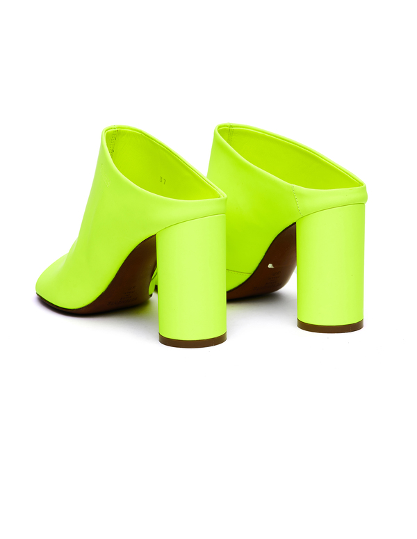 Vetements Neon Yellow Leather Shoes - Neon Yellow Vetements Neon Yellow Leather Shoes - Neon Yellow