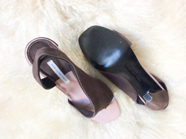 Pre-loved DVF Suede Sandal Pumps - brown/pink Pre-loved DVF Suede Sandal Pumps - brown/pink