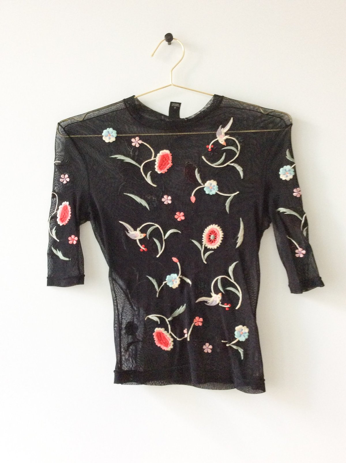 pre-loved] Vivienne Tam Embroidered Top - black | Garmentory