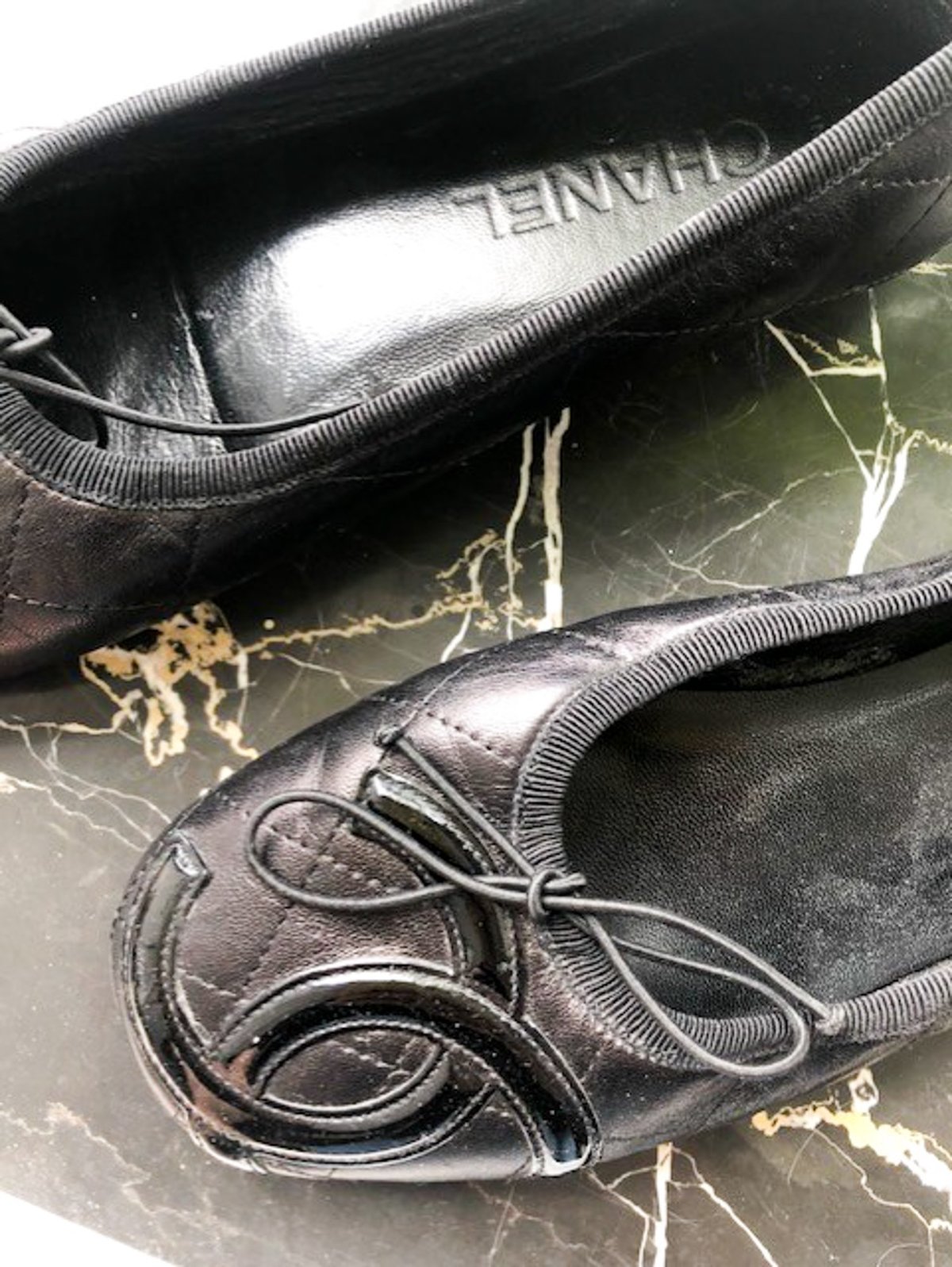 [pre-loved] Chanel Leather Ballet Flats - black - Image 2 of 5