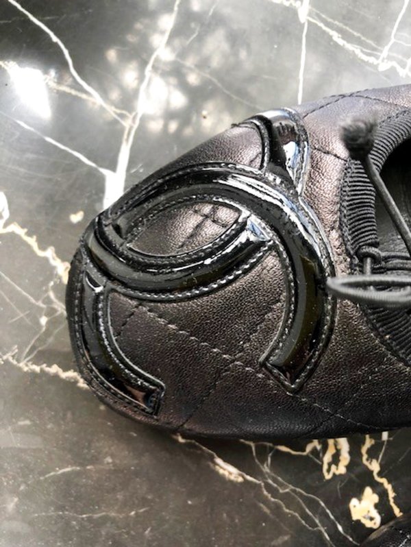 [pre-loved] Chanel Leather Ballet Flats - black