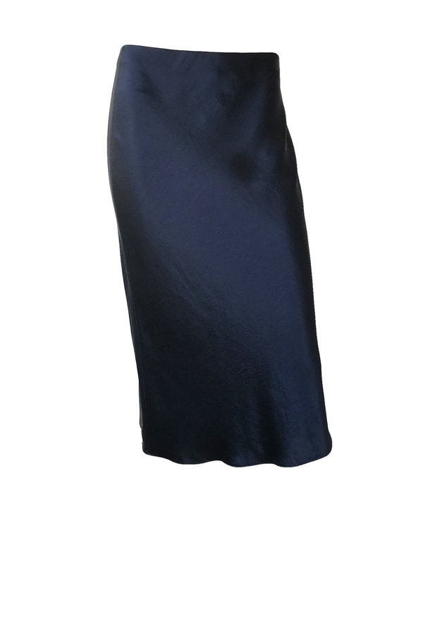 Vince Satin Slip Skirt - Coastal Blue