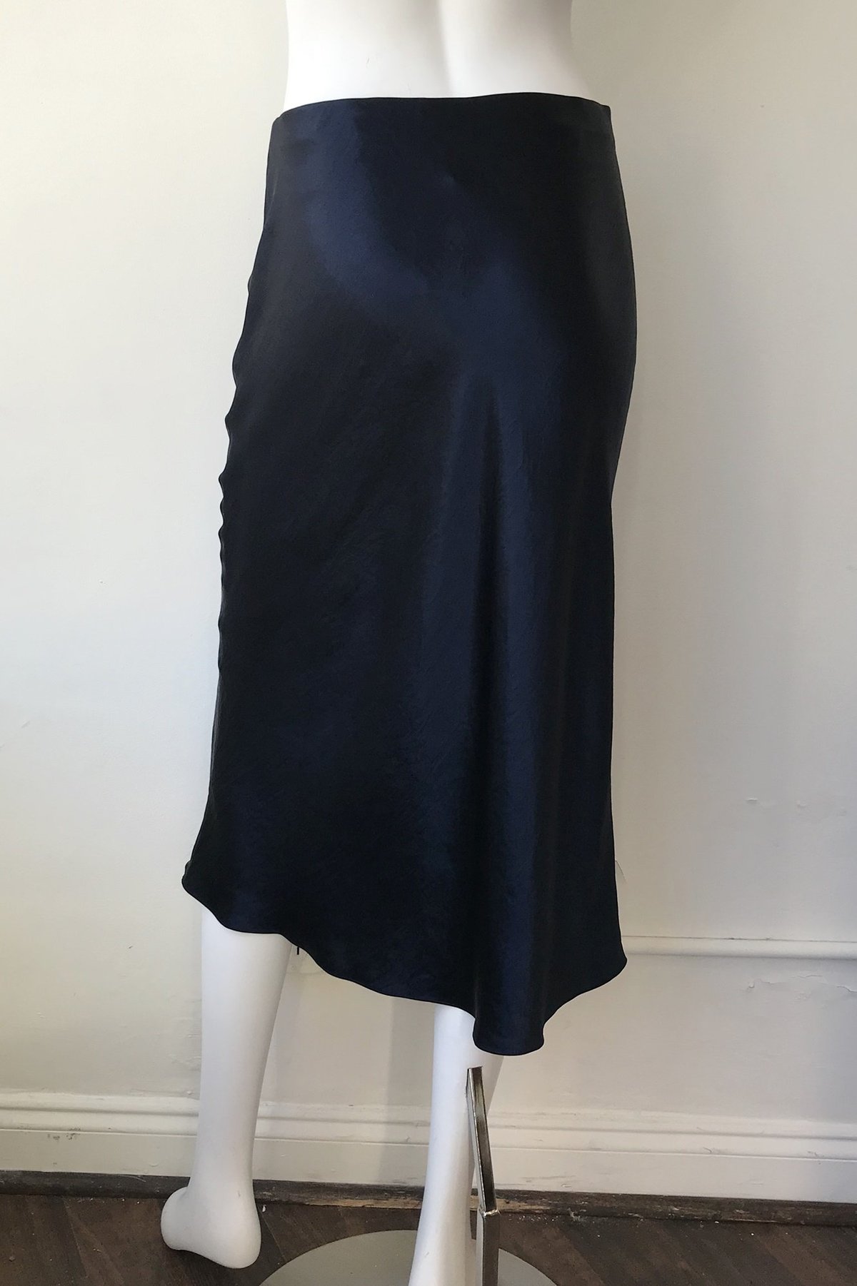 Vince Satin Slip Skirt - Coastal Blue - Image 3 of 8