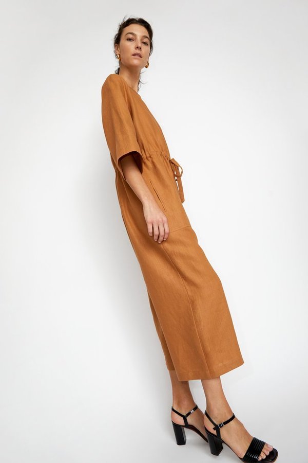 toast linen jumpsuit
