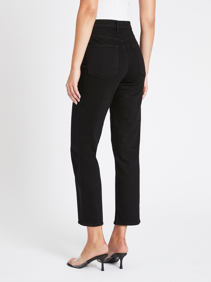 J Brand Jules High Rise Straight Jean Black Garmentory