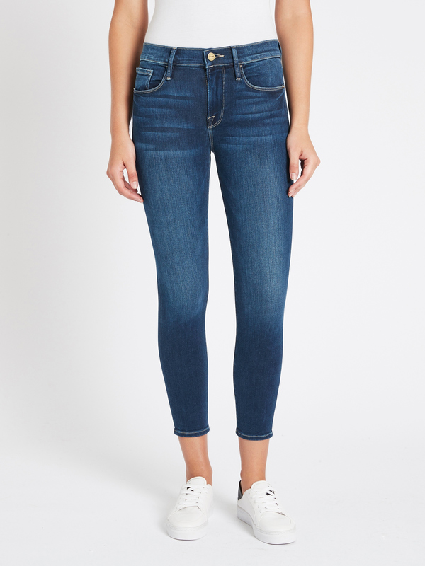 FRAME Denim Le Skinny De Jeanne Crop - Mid Denim FRAME Denim Le Skinny De Jeanne Crop - Mid Denim