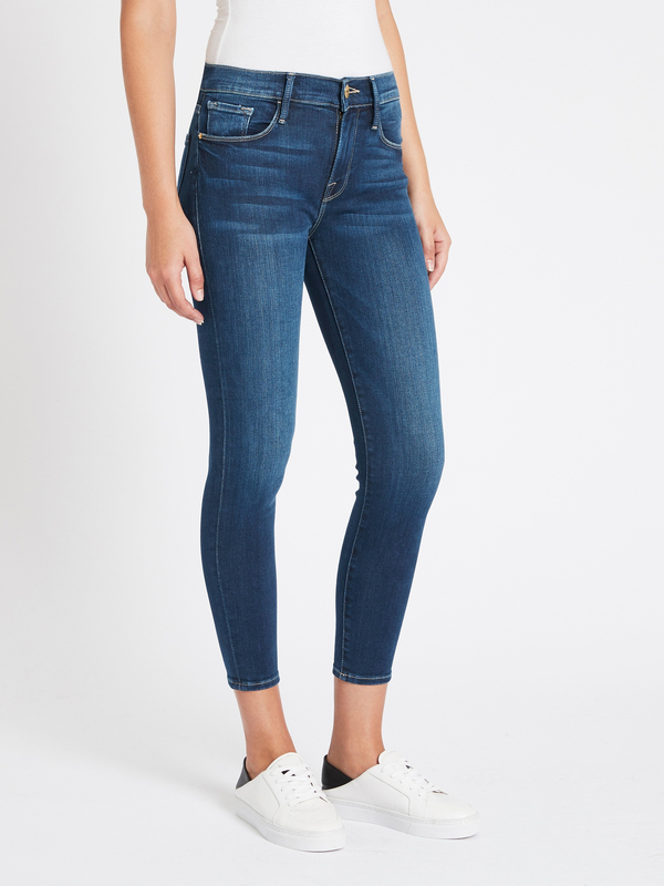 FRAME Denim Le Skinny De Jeanne Crop - Mid Denim FRAME Denim Le Skinny De Jeanne Crop - Mid Denim