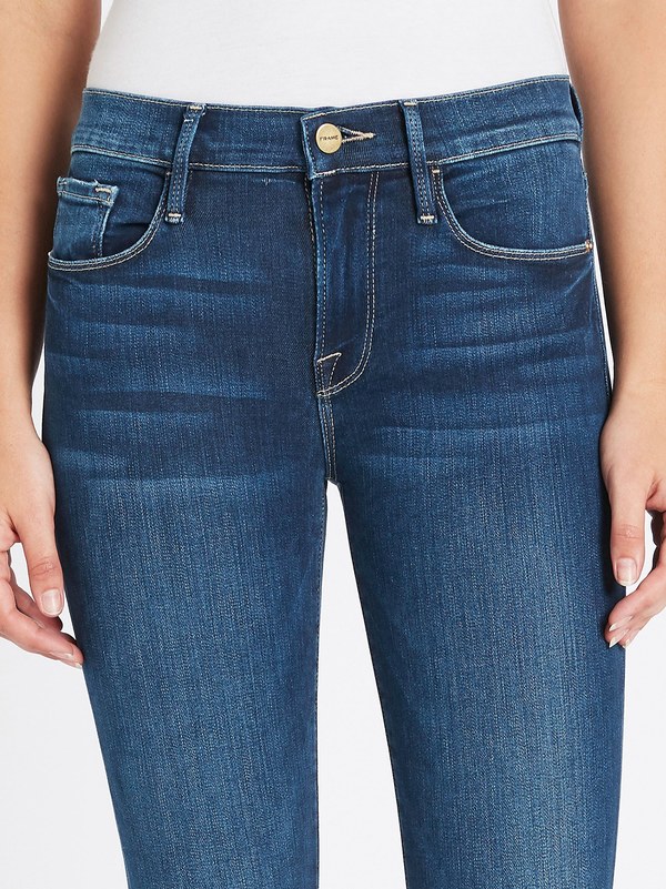 FRAME Denim Le Skinny De Jeanne Crop - Mid Denim FRAME Denim Le Skinny De Jeanne Crop - Mid Denim