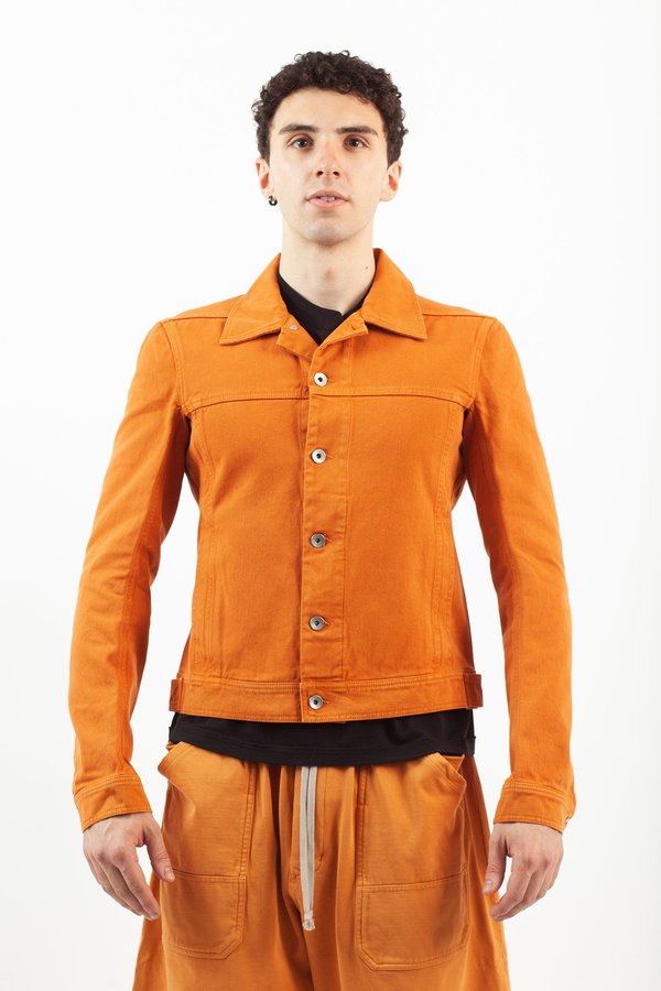 Rick Owens Worker Jacket - Tangerine | Garmentory