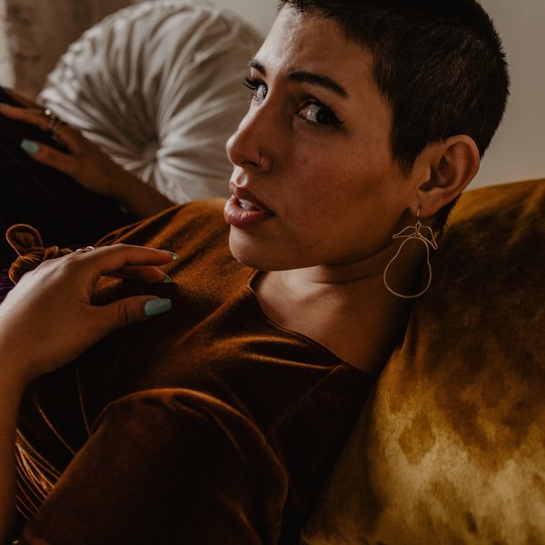 Knuckle Kiss DS Pear Earrings - Brass Knuckle Kiss DS Pear Earrings - Brass