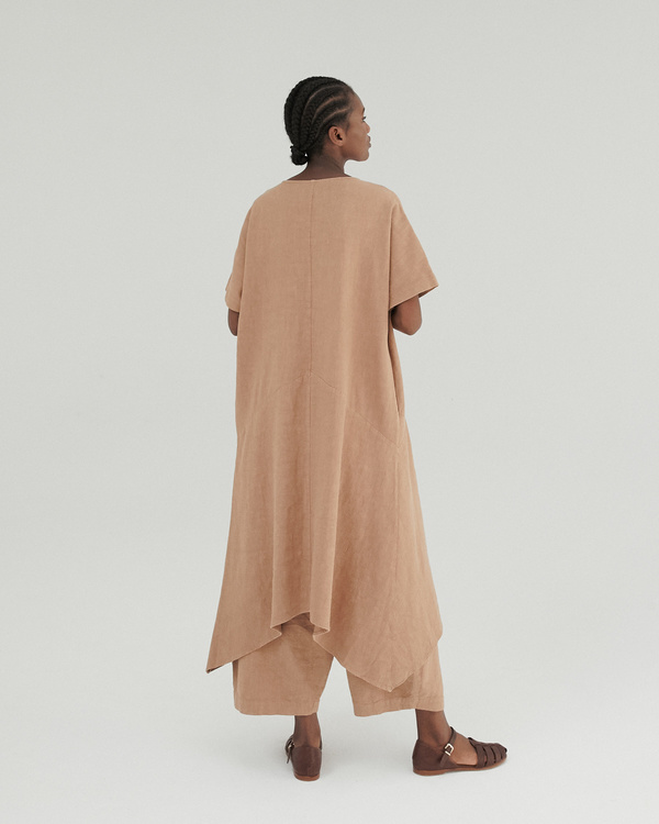 Monica Cordera Clay Pot Asymmetric Ramie Dress Monica Cordera Clay Pot Asymmetric Ramie Dress