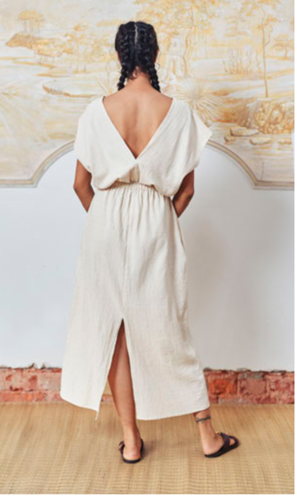 ALOJA Cotton Aish Ava Dress - Natural ALOJA Cotton Aish Ava Dress - Natural