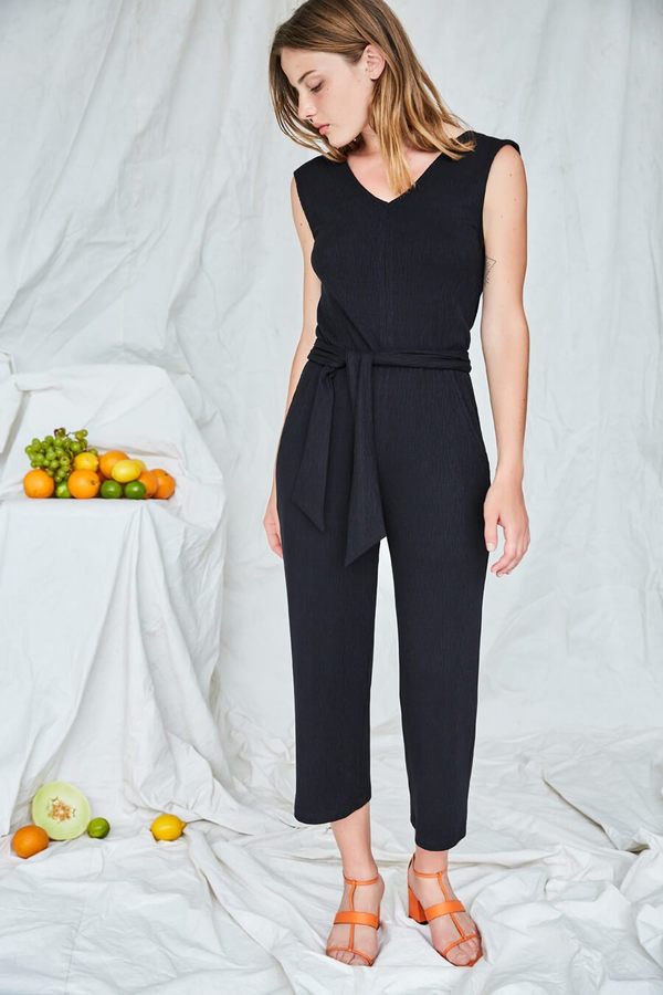 EVE GRAVEL ON THE QUAYS JUMPSUIT - BLACK EVE GRAVEL ON THE QUAYS JUMPSUIT - BLACK