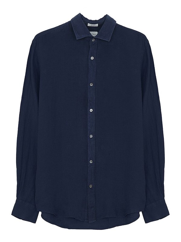 Hartford Sammy Linen Shirt - Deep Blue Hartford Sammy Linen Shirt - Deep Blue