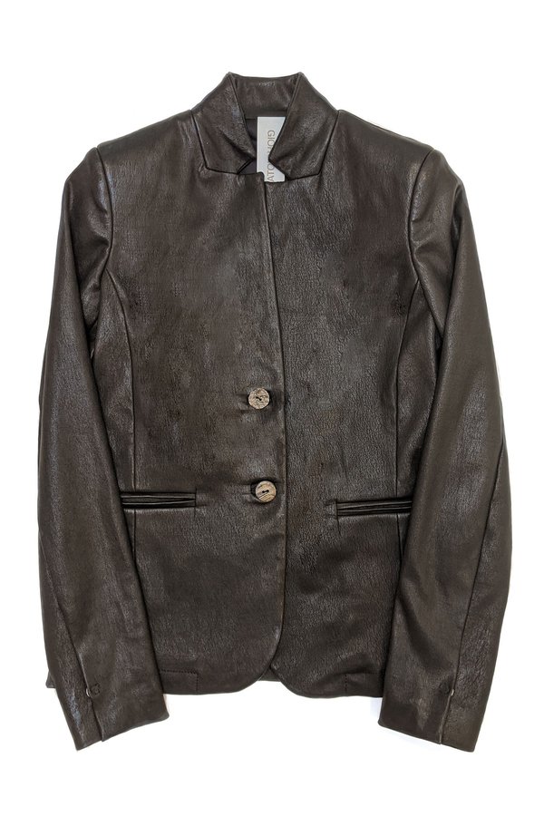 Giorgio Brato Leather Blazer - black Giorgio Brato Leather Blazer - black
