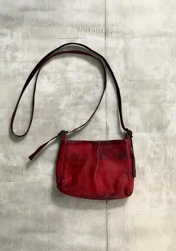 Nutsa Modebadze Small Leather Bag Red Garmentory
