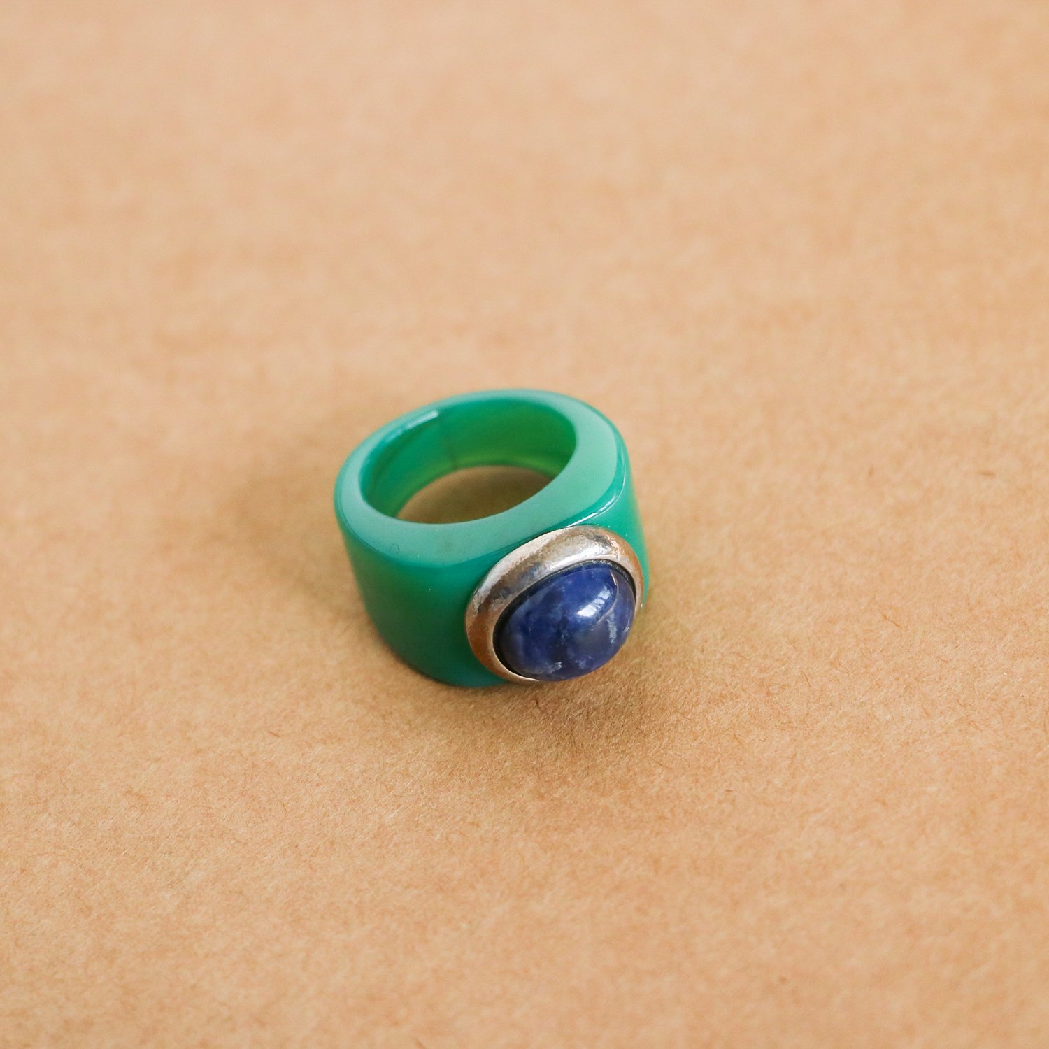 pre-loved] Francesca Romana Stone Ring - green | Garmentory