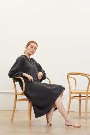 Black Crane Gauze Dress Black Crane Gauze Dress