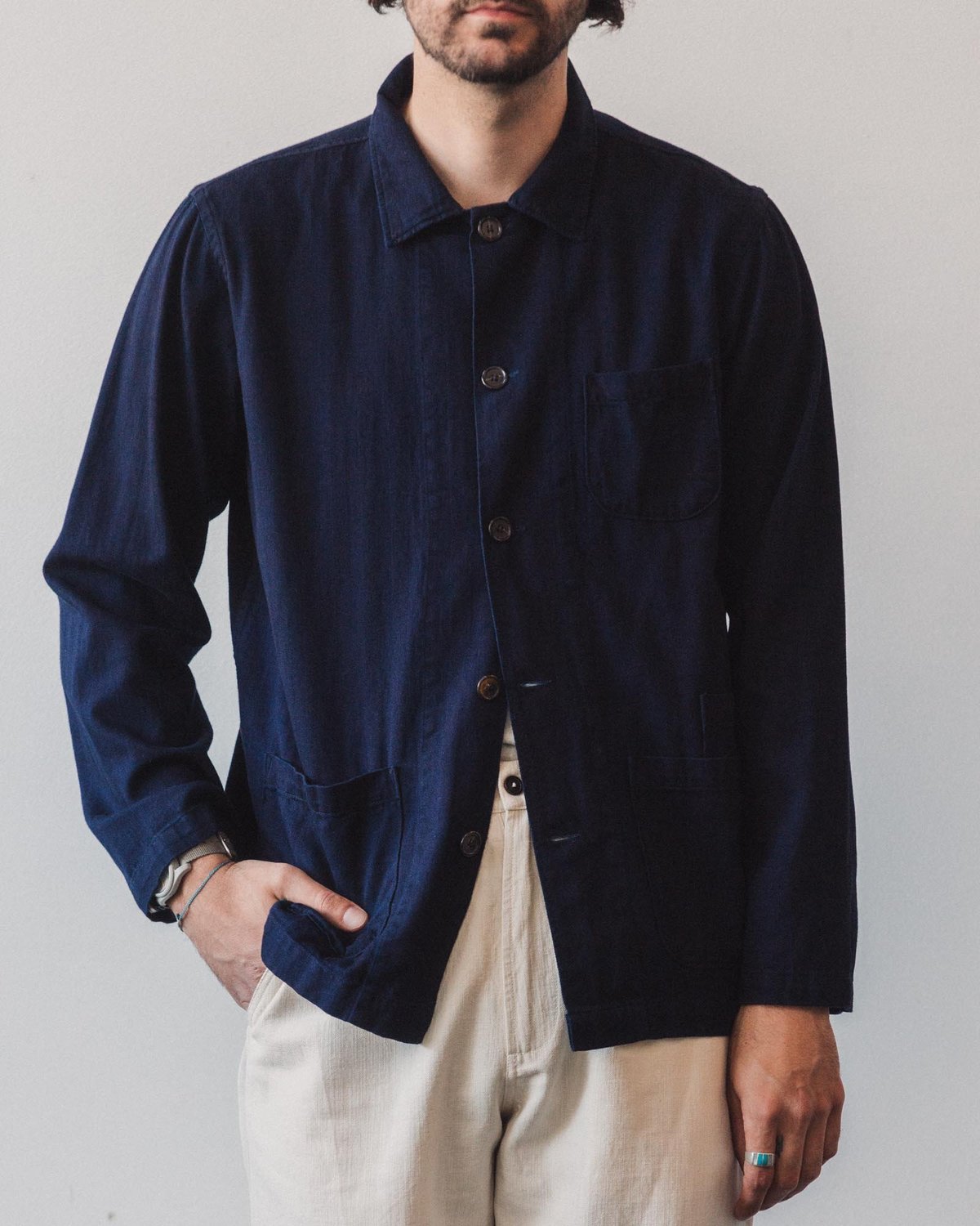 Universal Works Bakers Overshirt - Indigo | Garmentory