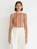Rodebjer Vala Stripe Top - Faded Terracotta - Thumbnail 4