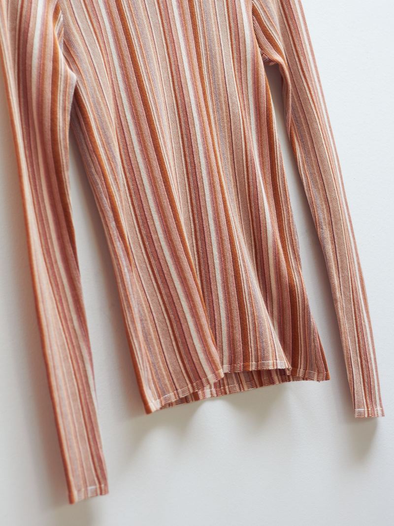 Rodebjer Vala Stripe Top - Faded Terracotta