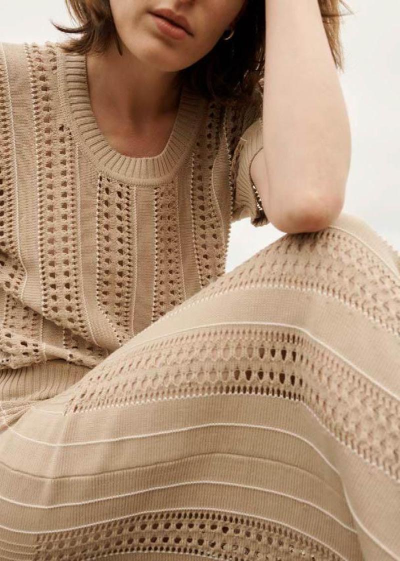 House of Dagmar Tonya Top - Sand Multi Stripe