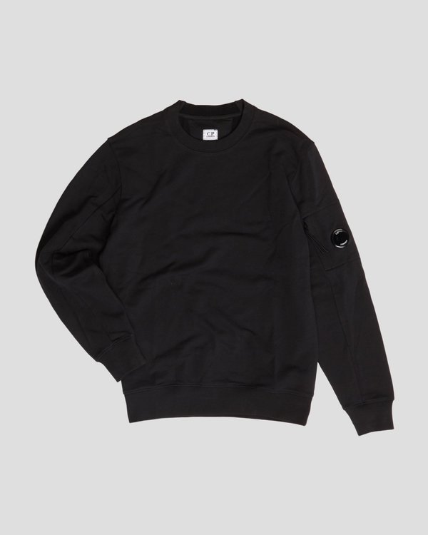 CP Company Arm Lens Crewneck Sweat - Black | Garmentory