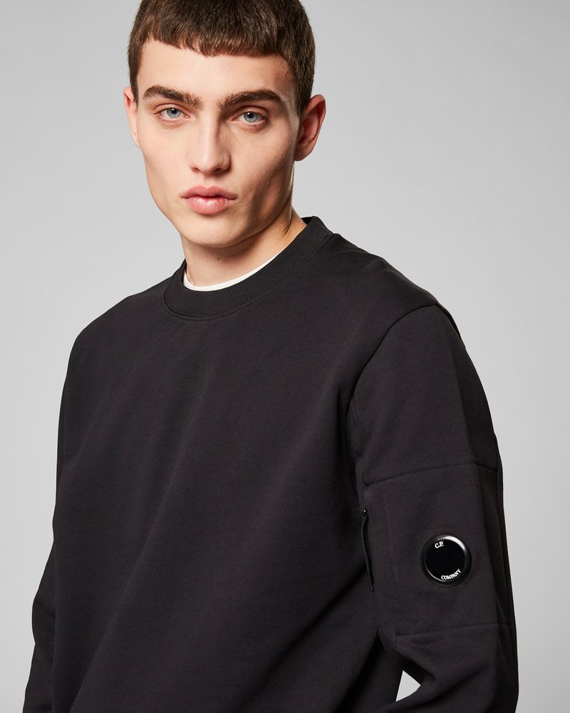 CP Company Arm Lens Crewneck Sweat - Black | Garmentory