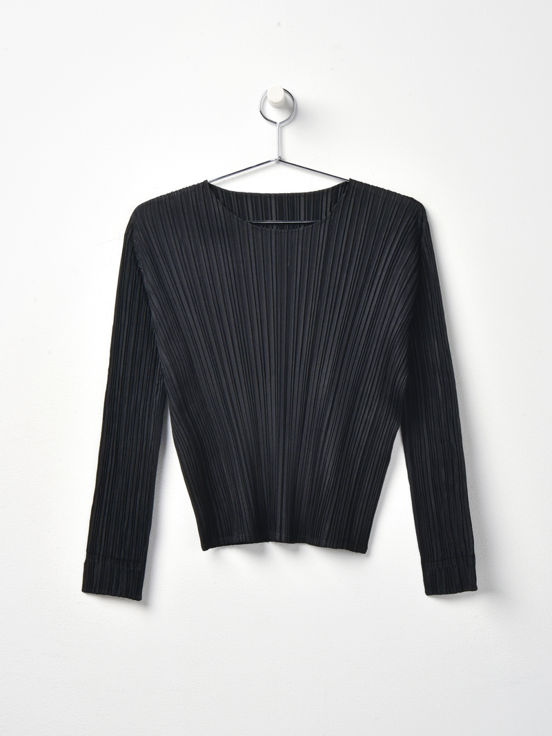 Pleats Please Issey Miyake MELLOW PLEATS TOP - BLACK