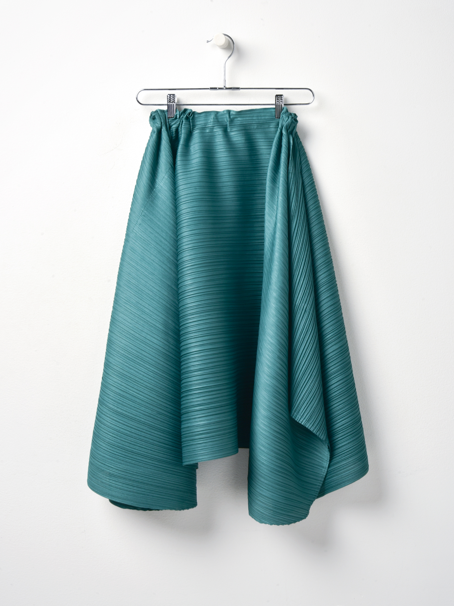 Pleats Please Issey Miyake ASYMMETRIC PLEATED SKIRT - LEAF GREEN  