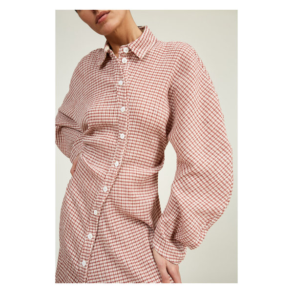 Lorod Twisted Shirt Dress - Rose Lorod Twisted Shirt Dress - Rose
