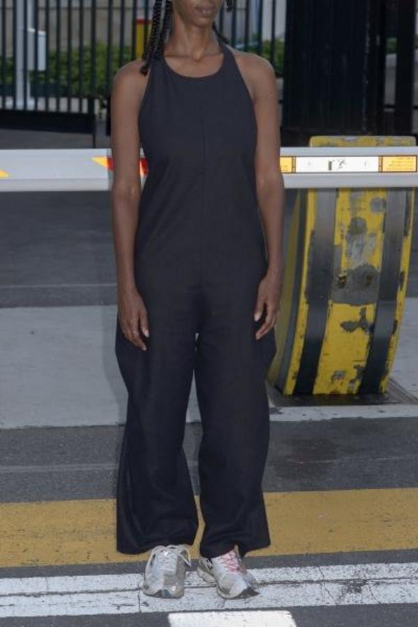 Baserange otay raw silk jumpsuit bath brown Garmentory