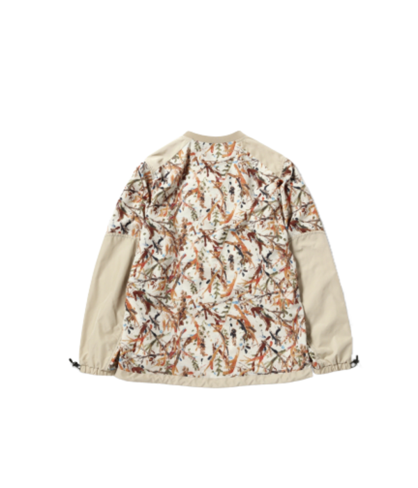and wander Printed Vent Pullover - Beige and wander Printed Vent Pullover - Beige