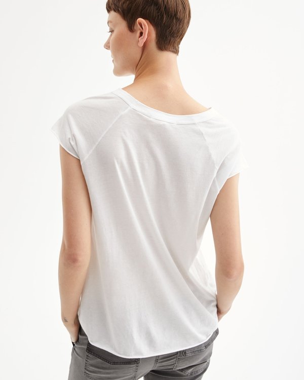Nili Lotan Short-Sleeve Baseball Tee - White Nili Lotan Short-Sleeve Baseball Tee - White