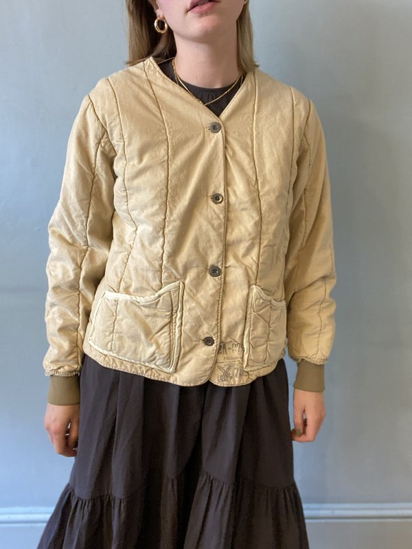 WOLF & GYPSY VINTAGE V Neck Over Dyed Military Liner - Bleach WOLF & GYPSY VINTAGE V Neck Over Dyed Military Liner - Bleach