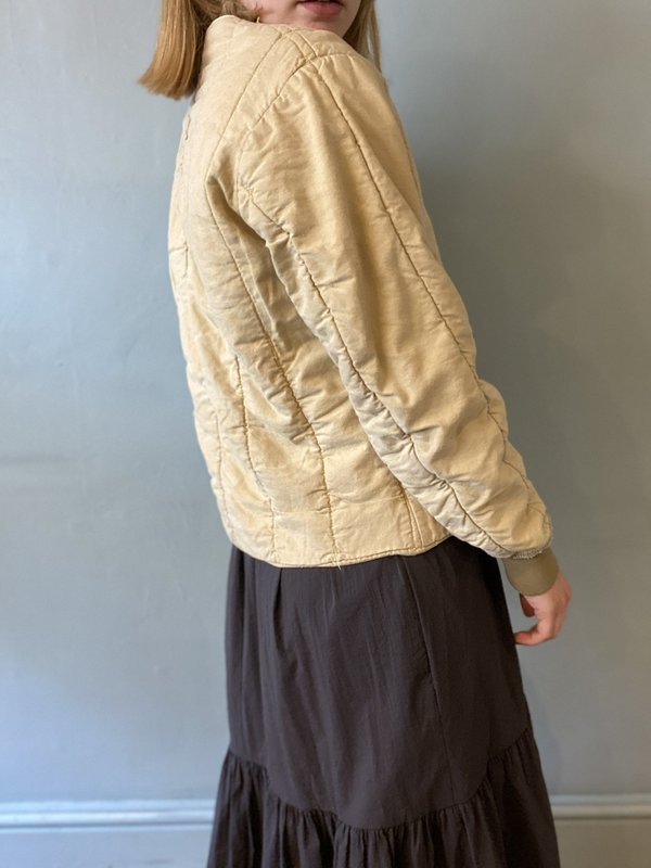 WOLF & GYPSY VINTAGE V Neck Over Dyed Military Liner - Bleach WOLF & GYPSY VINTAGE V Neck Over Dyed Military Liner - Bleach