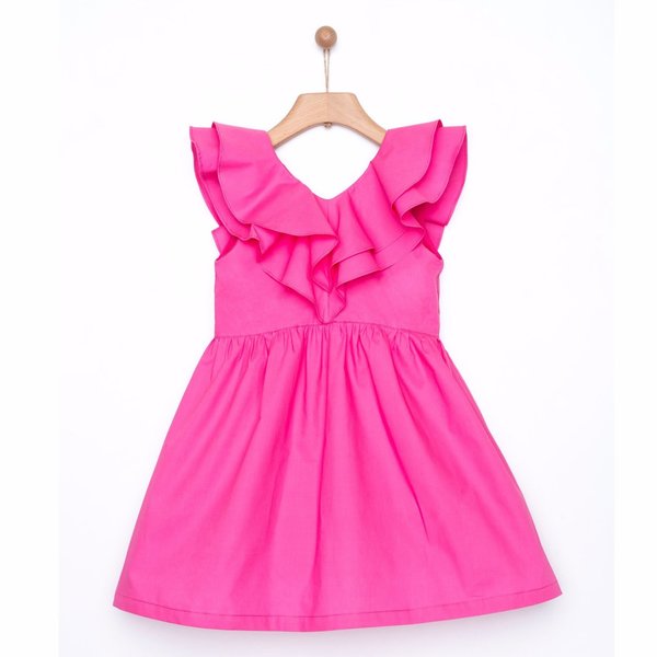 Kids yellowsub frilled dress - fucshia Kids yellowsub frilled dress - fucshia